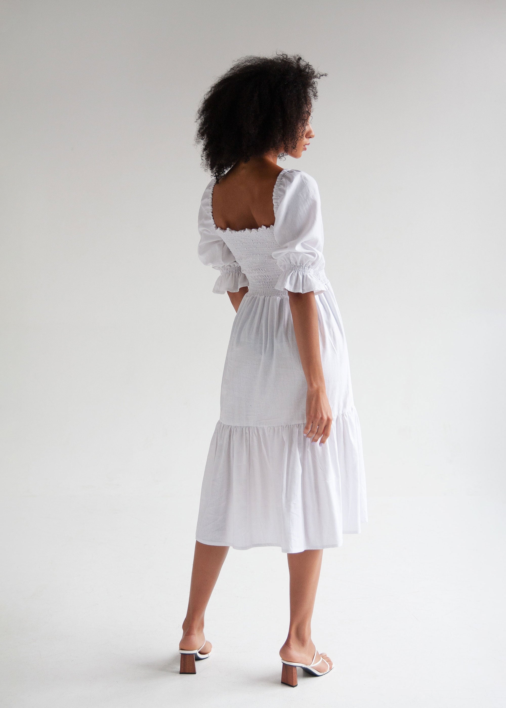 Robe Midi Blanche "Camila"