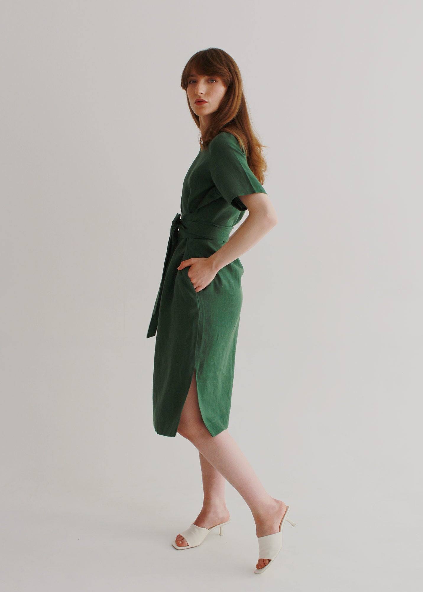 Robe Longue Verte "Adélia"