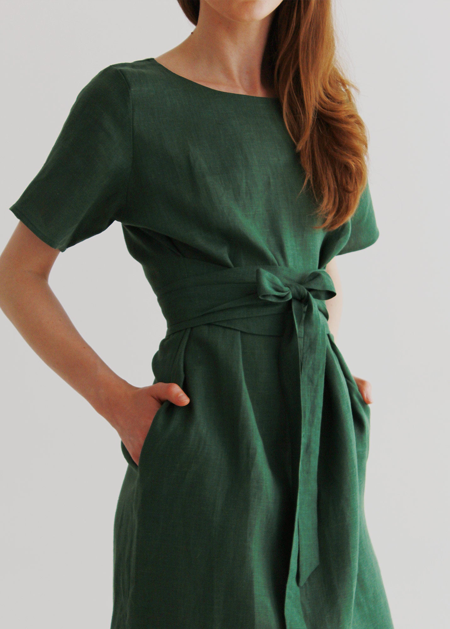 Robe Longue Verte "Adélia"