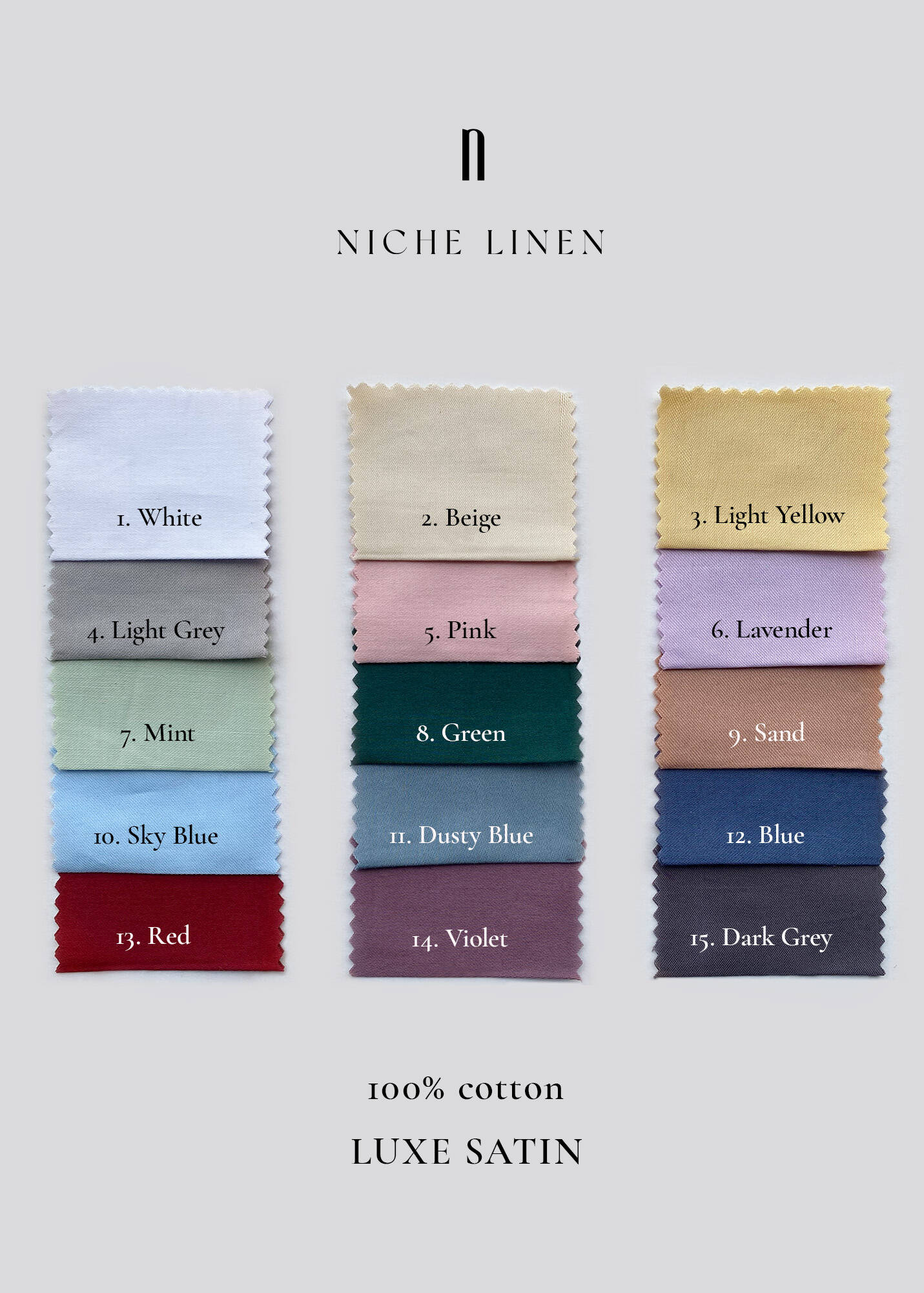 a group of different colors of fabric