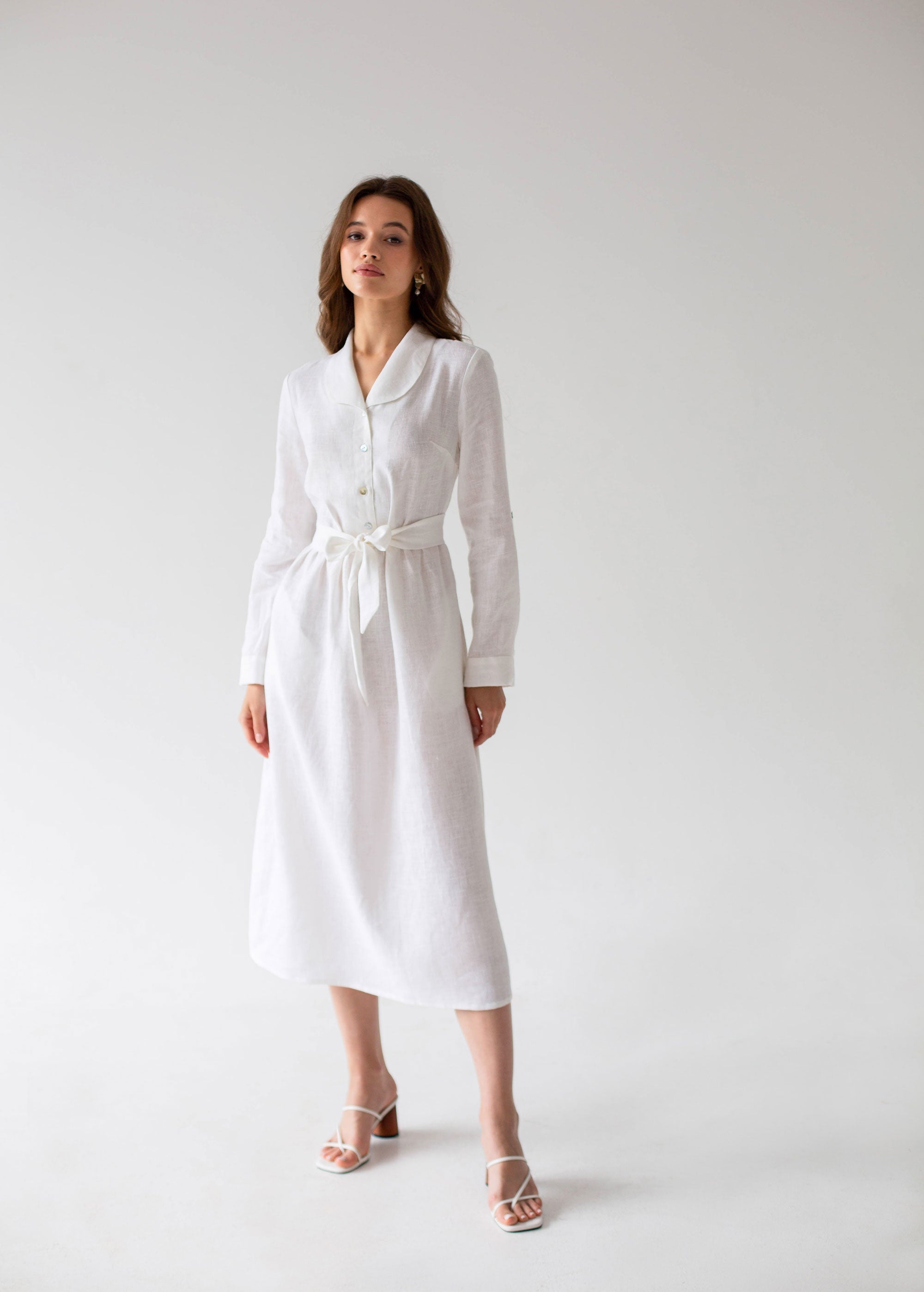 Robe en Lin Blanc "Lily"