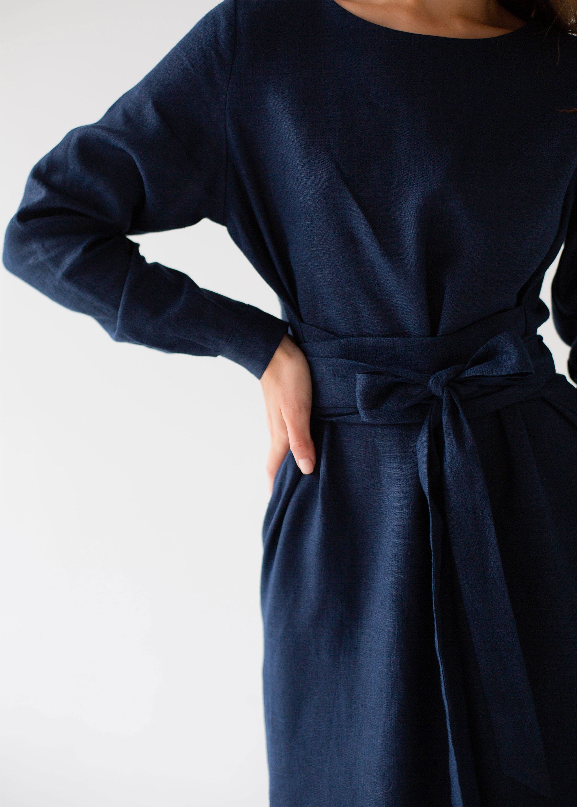 Robe Midi "Audrey" Bleu marine