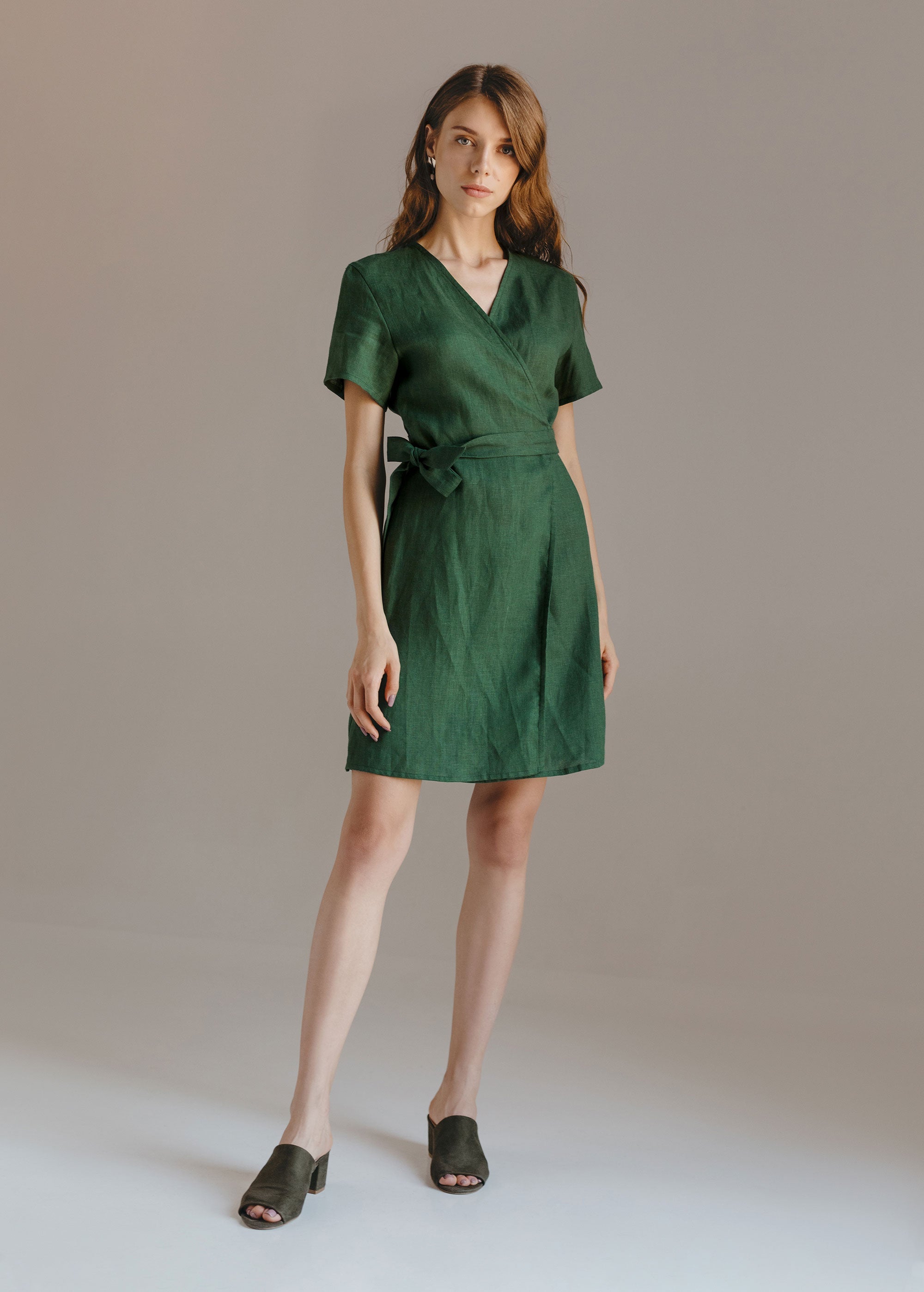 Robe en Lin Vert "Zoey"