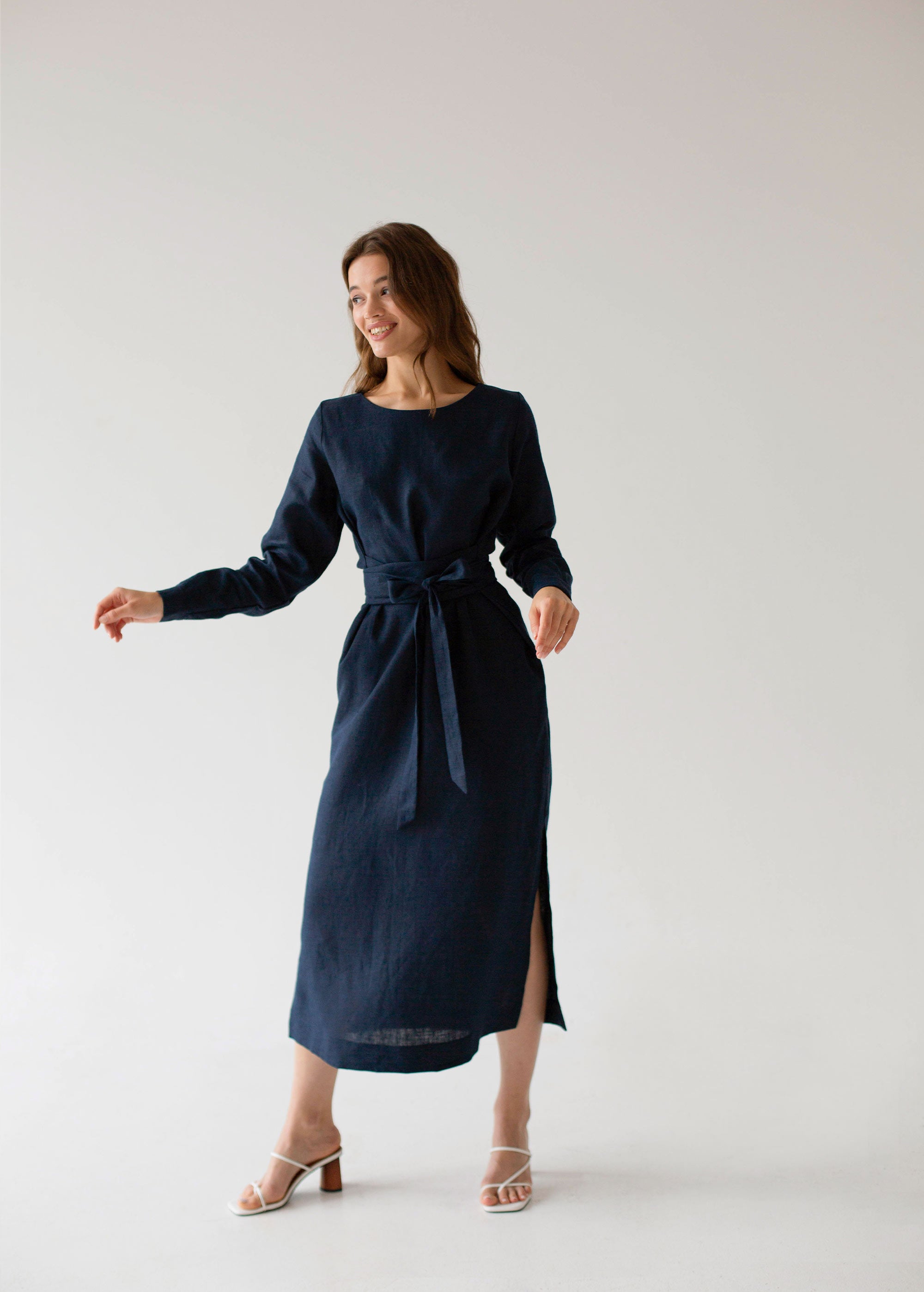 Robe Midi "Audrey" Bleu marine