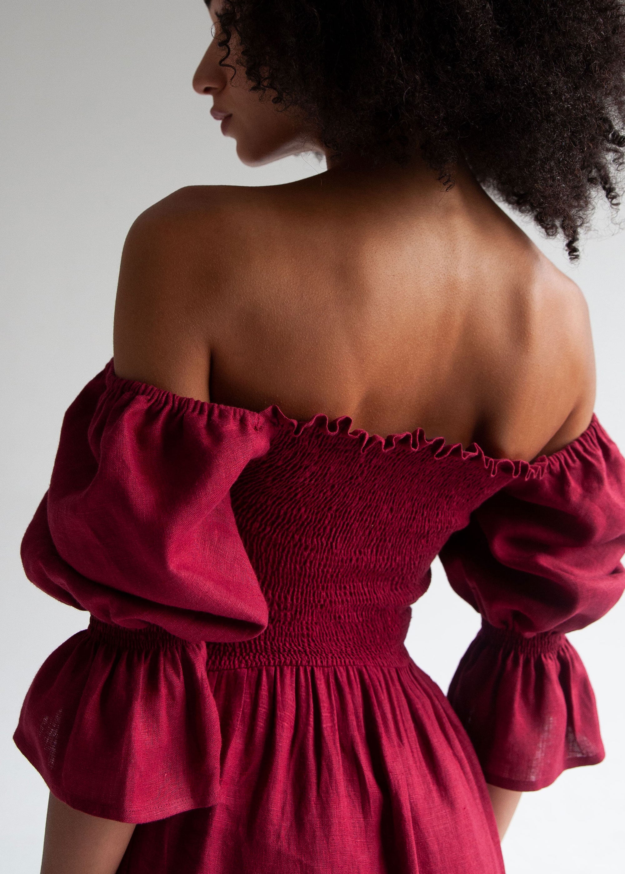 Robe Midi Bordeaux "Camila"