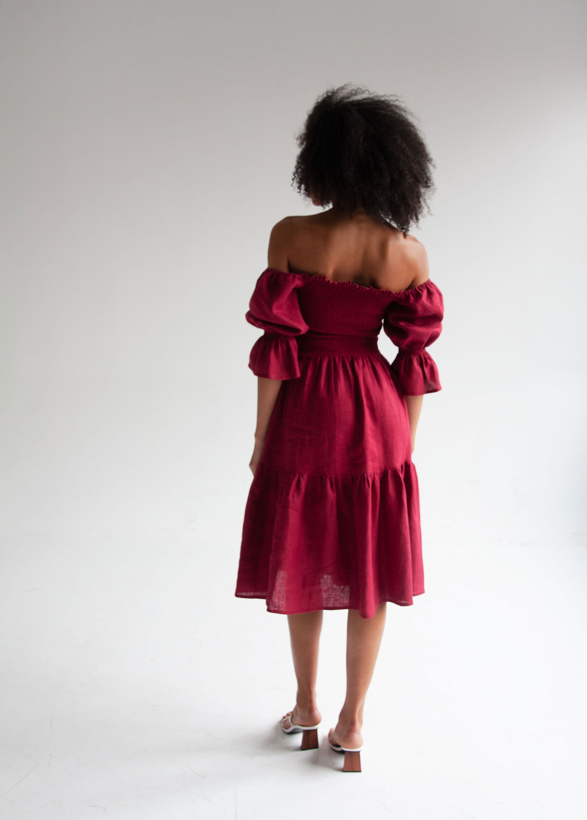 Robe Midi Bordeaux "Camila"