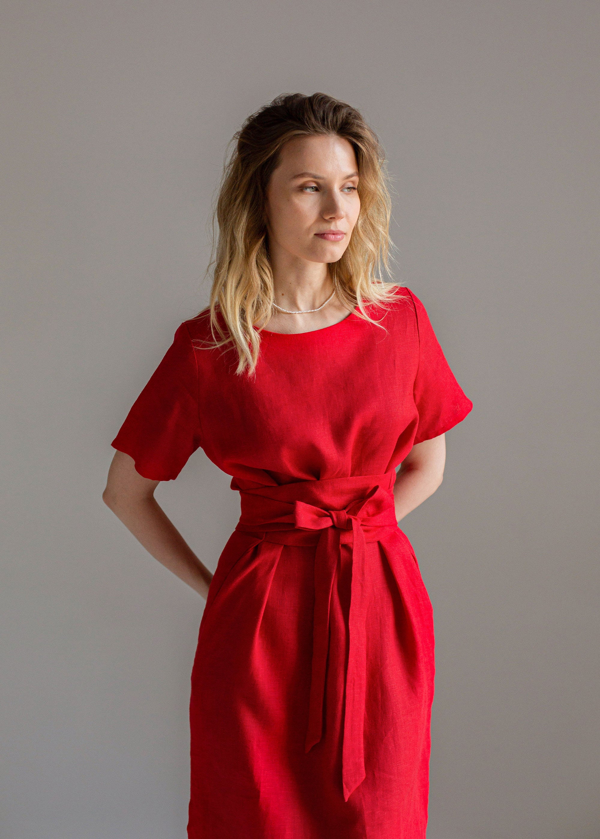 Robe Midi en Lin "Adélia"