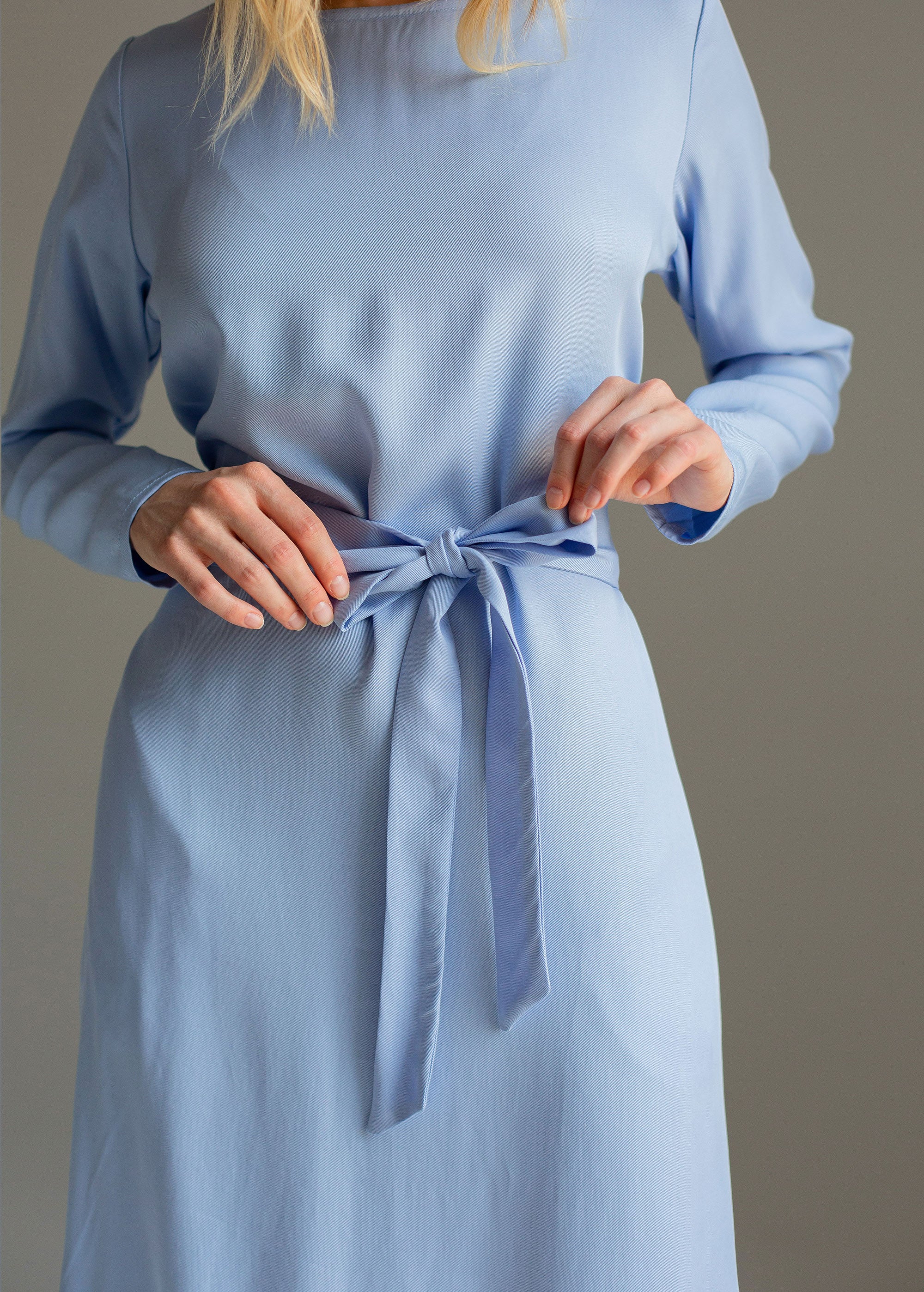 Robe Tencel Bleu Ciel "Audrey"