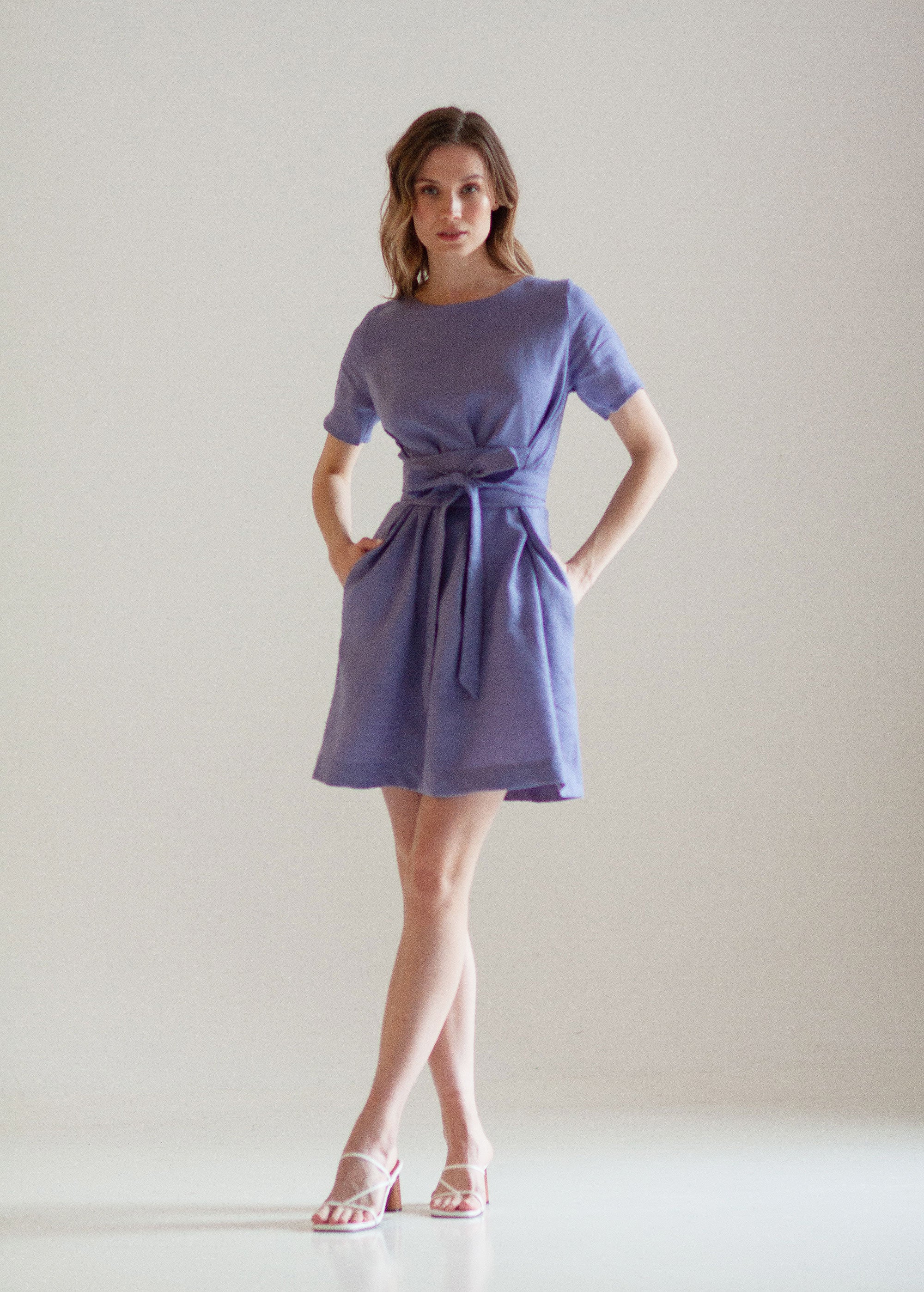 "Adelia" Lavender Mini Dress