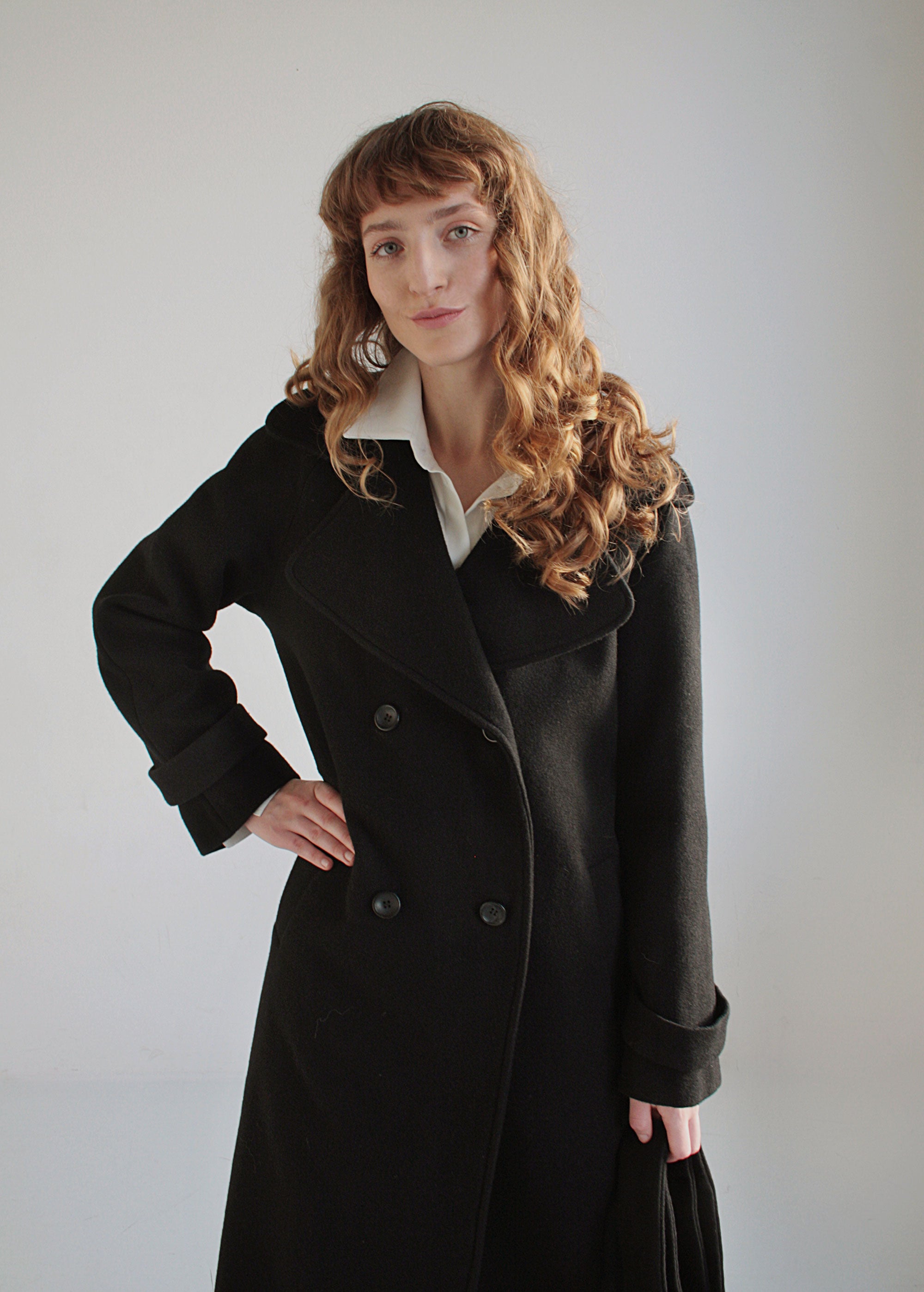 "Emma" Black Wool Coat