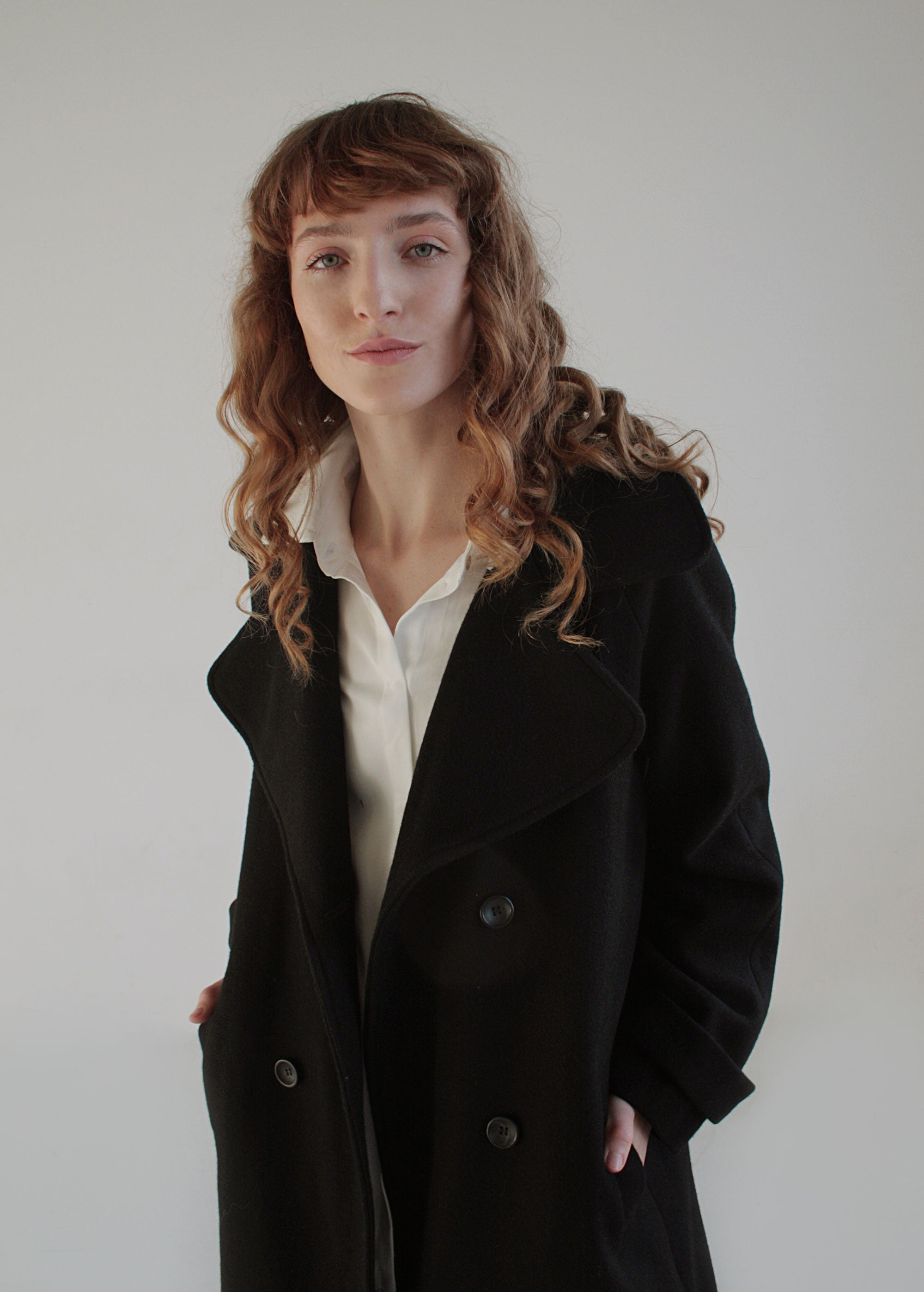 Manteau en Laine Noir "Emma"