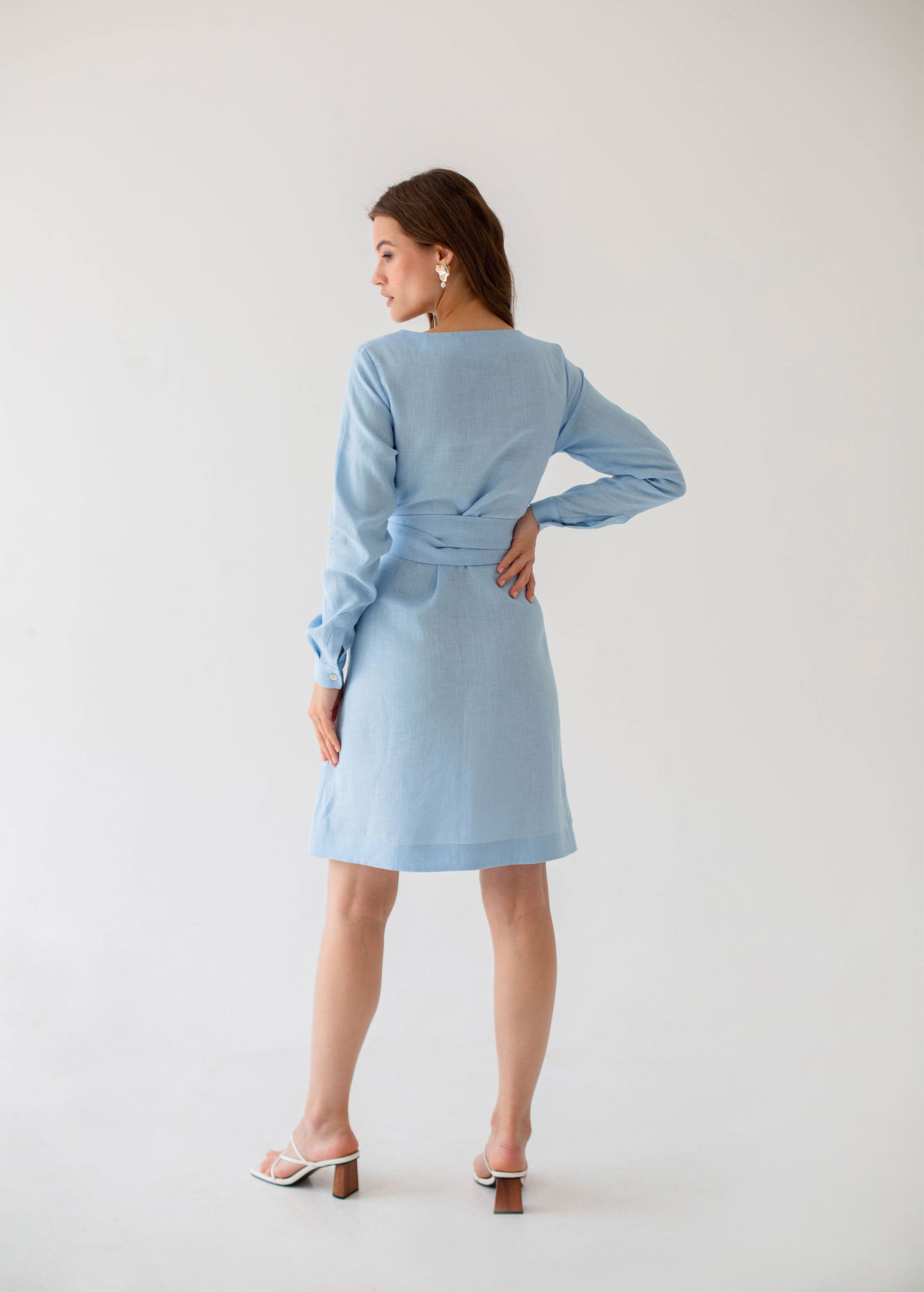 "Audrey" Sky Blue Mini Dress