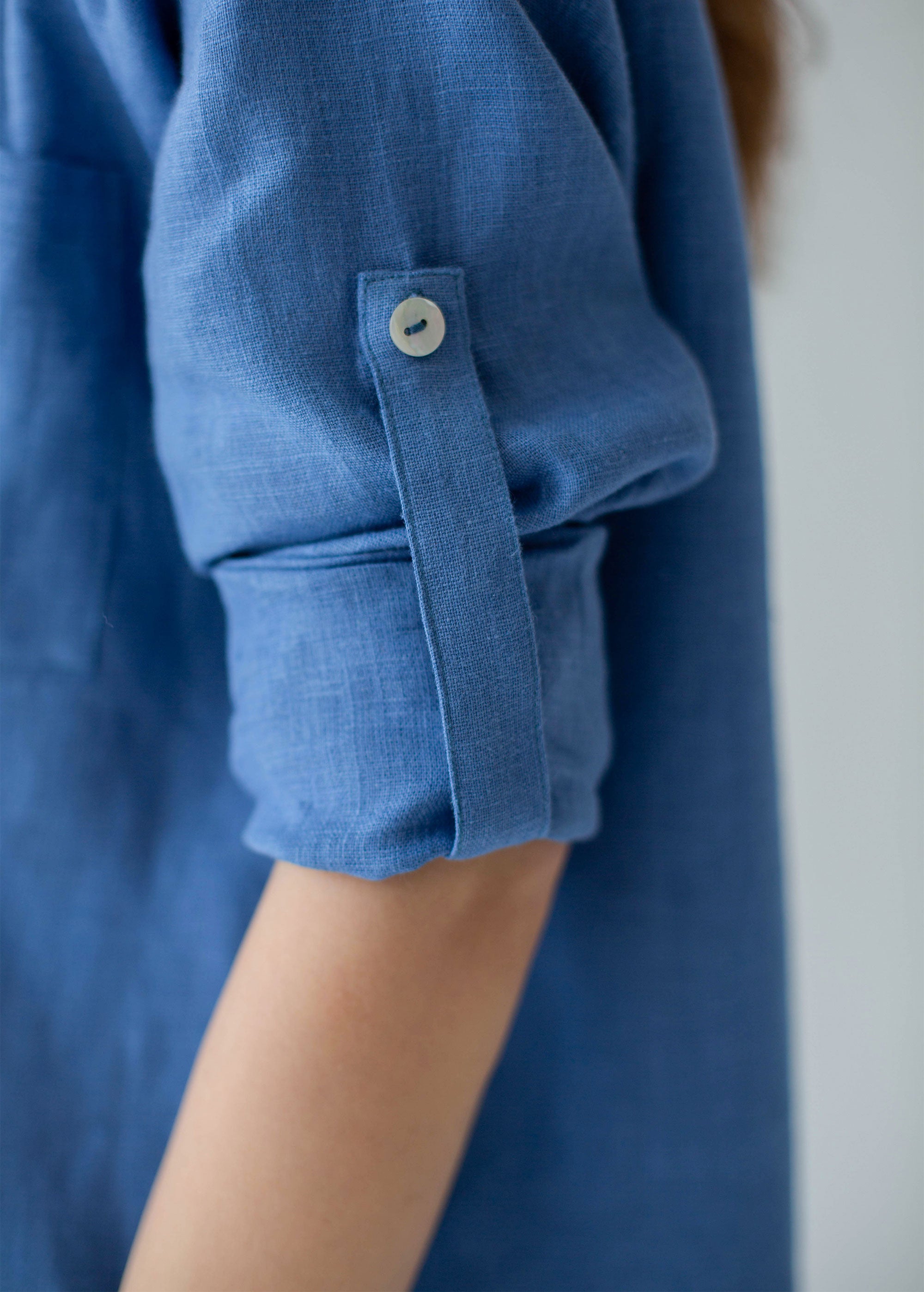 Blue linen shirt