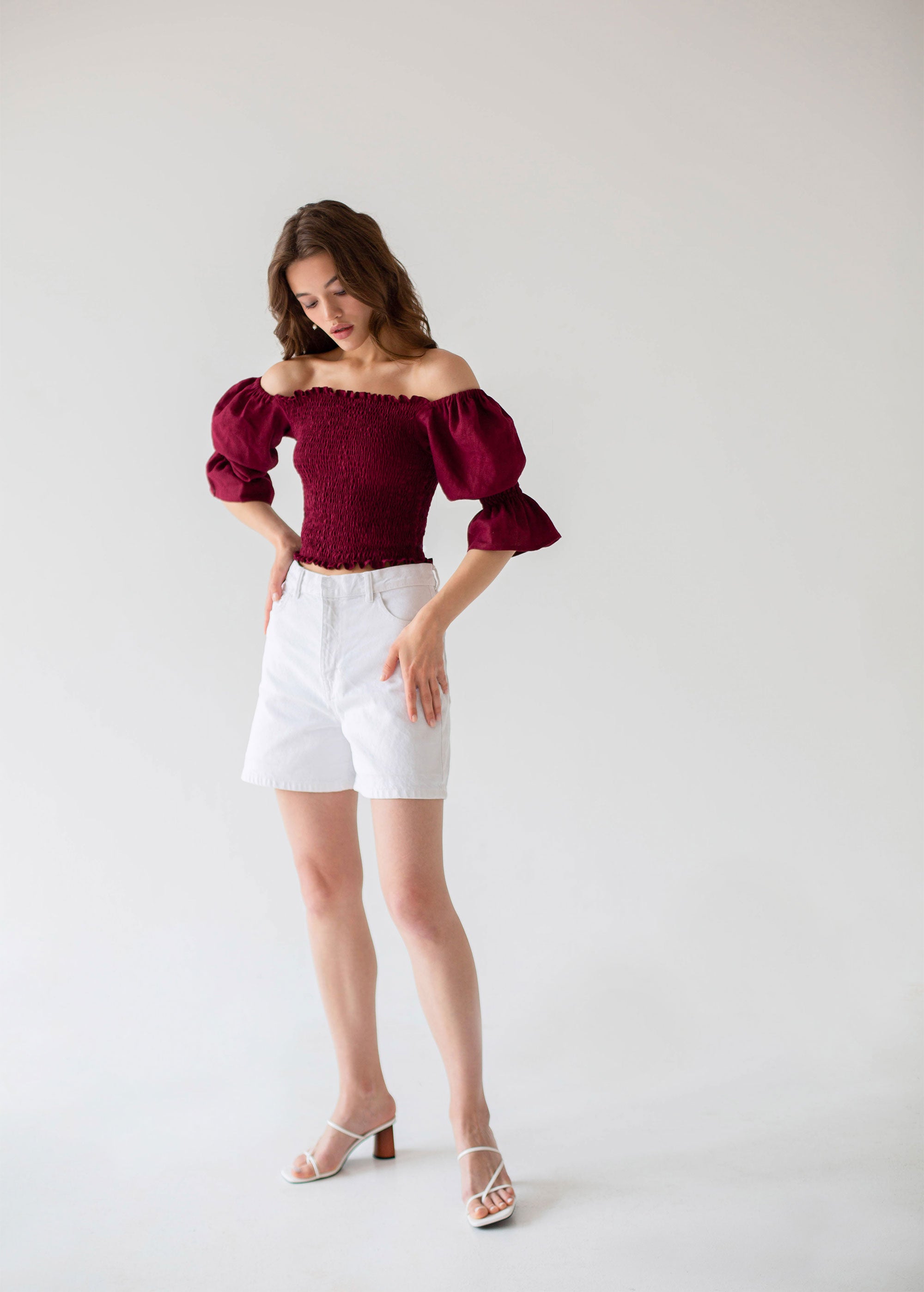 "Camila" Burgundy Top