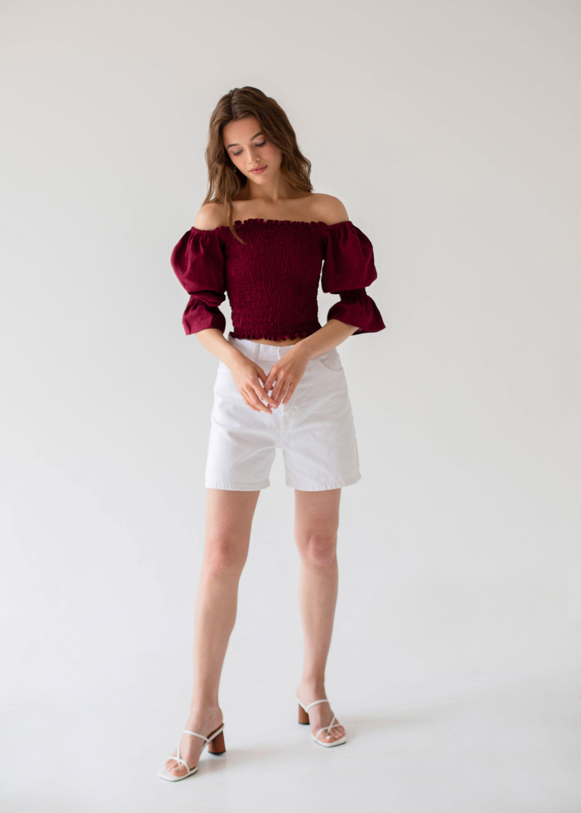 "Camila" Burgundy Top