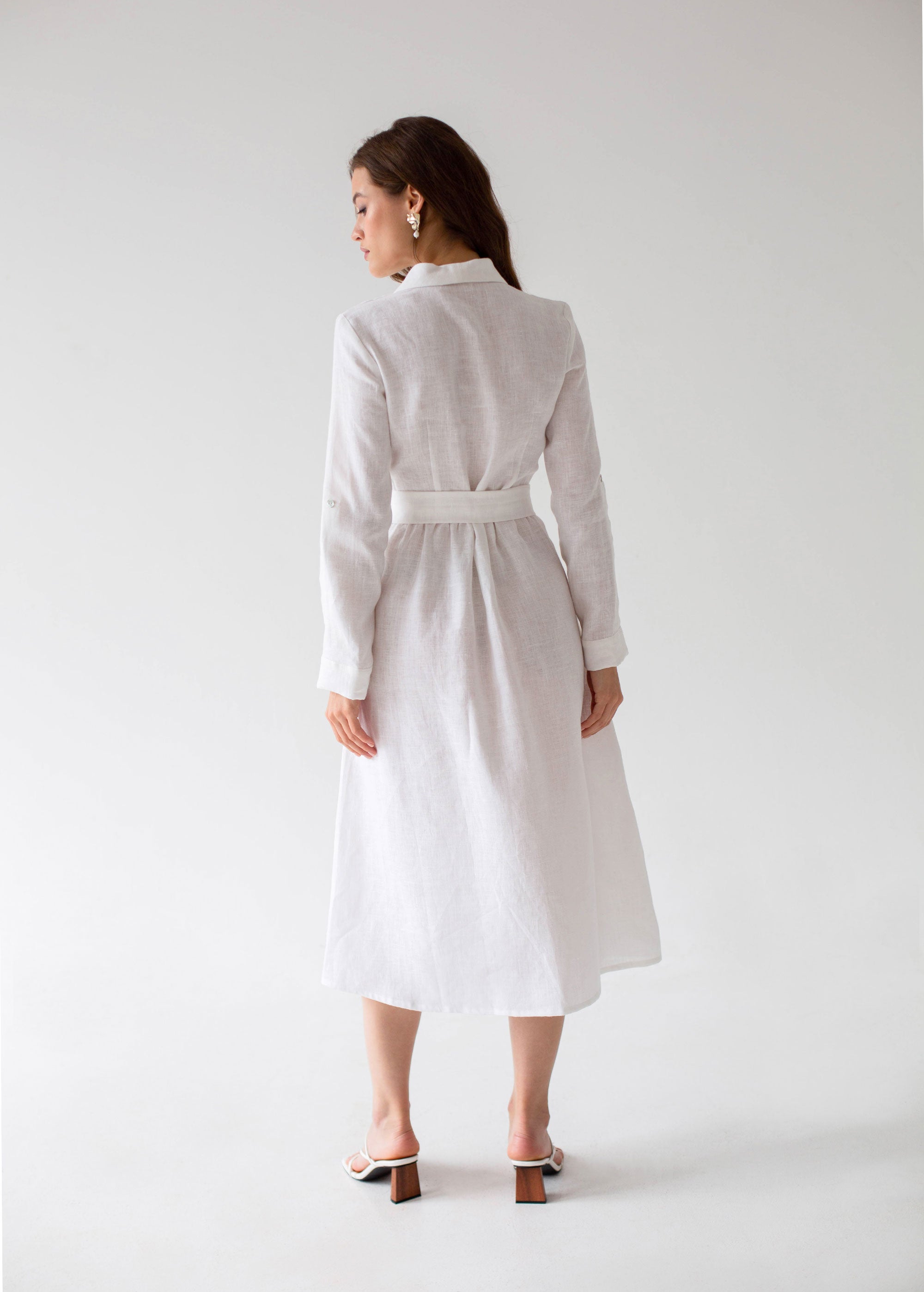 Robe en Lin Blanc "Lily"