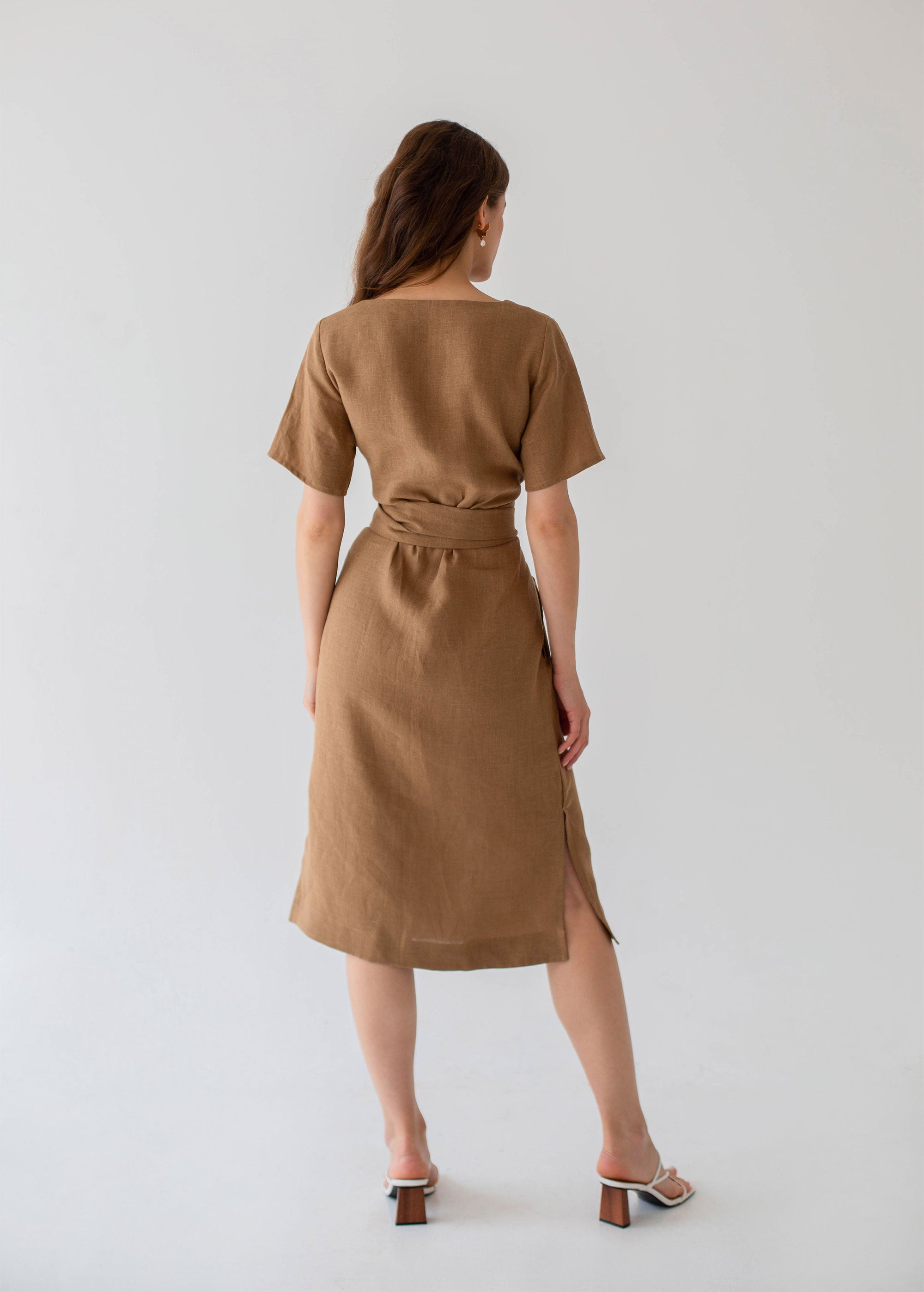 Robe Midi Sable "Adelia"