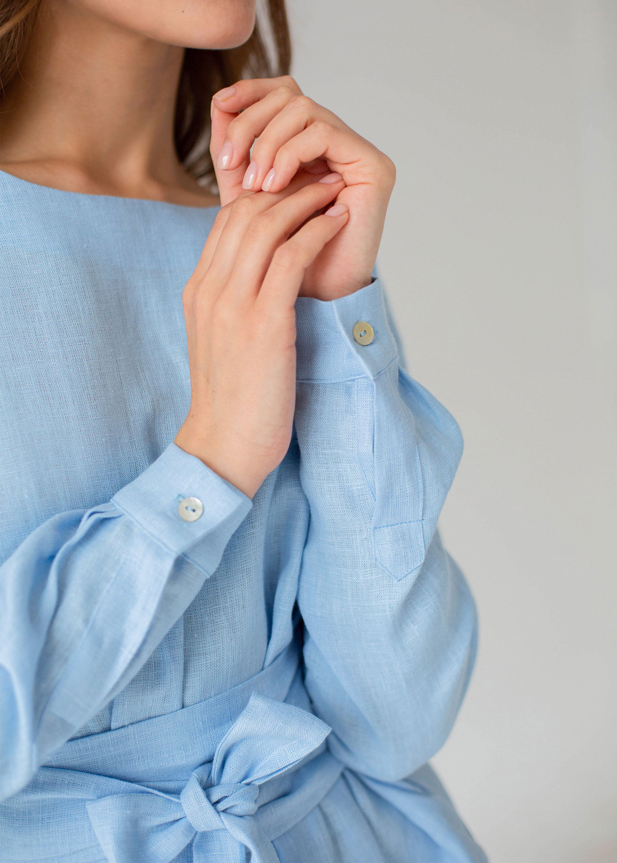 "Audrey" Sky Blue Mini Dress